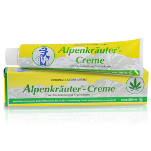 Alpenkrauter Alpský bylinný masážny  krém s konopným olejom a extraktom z diablovho pazúra 200ml