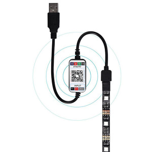 HomePRO 9009 Bluetooth RGB LED pásik, 5m, vodeodolný IP65, 144W, DC5V-24V
